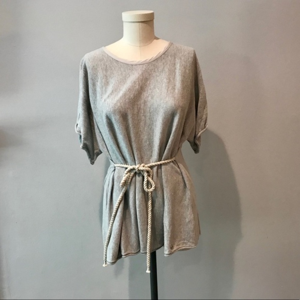 Sweater top with rope tie